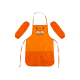 Фартух з нарукавниками, жовто-гарячий