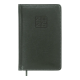 Щоденник датов. 2026 BRAVO, A6, зелений, штуч. шкіра/поролон