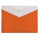 Папка-конверт А4 непрозора на кнопці Optima, 180 мкм, фактура "СМУГА", помаранчева