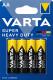 Батарейка VARTA LLX 4 AA (R03) (1/4/40) U-4 мініпальчик (лужна-Gold) уп./4шт