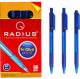 Ручка кулькова Radius, Tri Click, синя, 0,7 мм (1/50/500/2000)