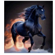 Набір для творчості алмазна картина Вогняний кінь Strateg розміром 40х50 см кв (SK85981)