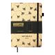 Блокнот діловий RELAX А5, 96л, чистий, обкладинка штучна шкіра, золотий