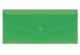 Євроконверт Е65 прозорий на кнопці, 180 мкм, фактура "глянець", зелений (10)