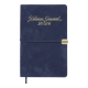 Щотижневик датов. 2026 VELOUR, A5, синій, штуч. шкіра