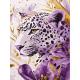Набір для розпису по номерах "Лілова хижачка з фарбами металiк extra" 30х40см