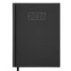 Щоденник датов. 2026 GENTLE, A5, чорний, штуч. шкіра/поролон