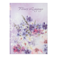 Блокнот FLOWERS LANGUAGE, А-6, 64 л., клетка, твердая обкл., мат. лам.+лак, сиренево, BM.24614101-26