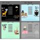 555-567-B Підставка для книг метал. "Animals" 20,8 * 18,8 см, mix, 1шт/етик.