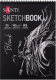Скетчбук SANTI для графіки, з чорним папером, А5, 30 арк., на пружині, 145г/м2