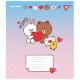 А5/12 кос. Yes Line Friends. Love letter, зошит учнів.