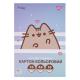 Картон кольоровий односторонній Yes "Pusheen", 10 аркушів, А4, папка