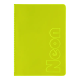 Книга записна NEON, А5, 80 аркушів, клітинка, зшита обкладинка PVC, жовта