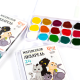 Набір акварельних фарб Cats, 24 кол., з/пензликом, ROSA Kids