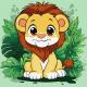 Набір для розпису по номерах для дітей "Веселе левеня" 30х30см