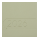 Щоденник датов. 2026 LIGHT MORANDI, A5, оливковий, штуч.шкіра