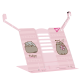 Підставка для книг з додатковими фіксаторами Yes "Pusheen", метал, рожева
