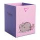 Стакан для письмового приладдя Yes "Pusheen", картон, блакитни