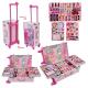 Набір стиліста арт. FT2068 (8шт/2) набір у валізі, силіконові коліщатка, тіні, лак, помада, аксес.