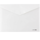 Папка-конверт А5 прозрачная на кнопке Economix, 180 мкм, фактура "глянец",белая