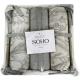 Кухонний текстиль SOHO Наб. руш. 40*60см бавовна 100% Grey хліб. 3 шт. (BS 45541H)