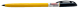 Кулькова ручка Rebnok, F1, 0.7мм, чорний (жовта) (50/250/1500)