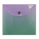 Папка-конверт YES B6 на кнопці "Fusion", фіолетово-зелена
