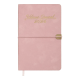 Щотижневик датов. 2026 VELOUR, A5, рожевий, штуч.шкіра