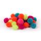 Помпони SANTI неонові кольори, асорті, акрил, d-12мм, 30шт./уп