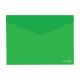 Папка-конверт А5 прозора на кнопці Economix, 180 мкм, фактура "глянець", зелена (1/12)