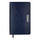 Щоденник недат. SALERNO, A6, синій, штуч. шкіра, 336 стор.