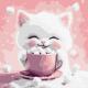 Набір для розпису по номерах для дітей "Какао для котика (картина № 2)" 30х30см