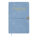Щотижневик датов. 2026 VELOUR, A5, блакитний, штуч.шкіра