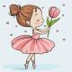 Набір для розпису по номерах для дітей "Весняна балерина" 25х25см