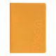 Книга записна NEON, А5, 80 аркушів, клітинка, зшита обкладинка PVC, помаранчева