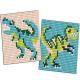 Набір з алмазною мозаїкою на самоклеючій основі для дітей "Юрський період.Динозавр 4" 9х9см