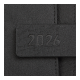 Щоденник датов. 2026 ENIGMA, A5, чорний, штуч. шкіра/поролон