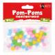 Помпони SANTI з люрексом голографічним, кольорові, d-8мм, 54шт./уп.