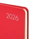 Щотижневик 10х17см Leo Planner датований 2026 "Glory", м'який, червоний, 128 сторінок