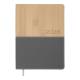 Щоденник датов. 2026 CORAL, A5, сірий, штуч.шкіра