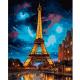 Картина за номерами SANTI "Ейфелева вежа ", 40*50см, LED підсвітка