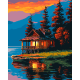 Картина за номерами SANTI "Вечірнє озеро", 40*50